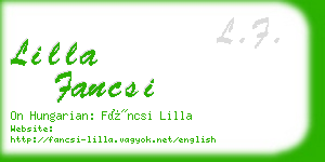 lilla fancsi business card